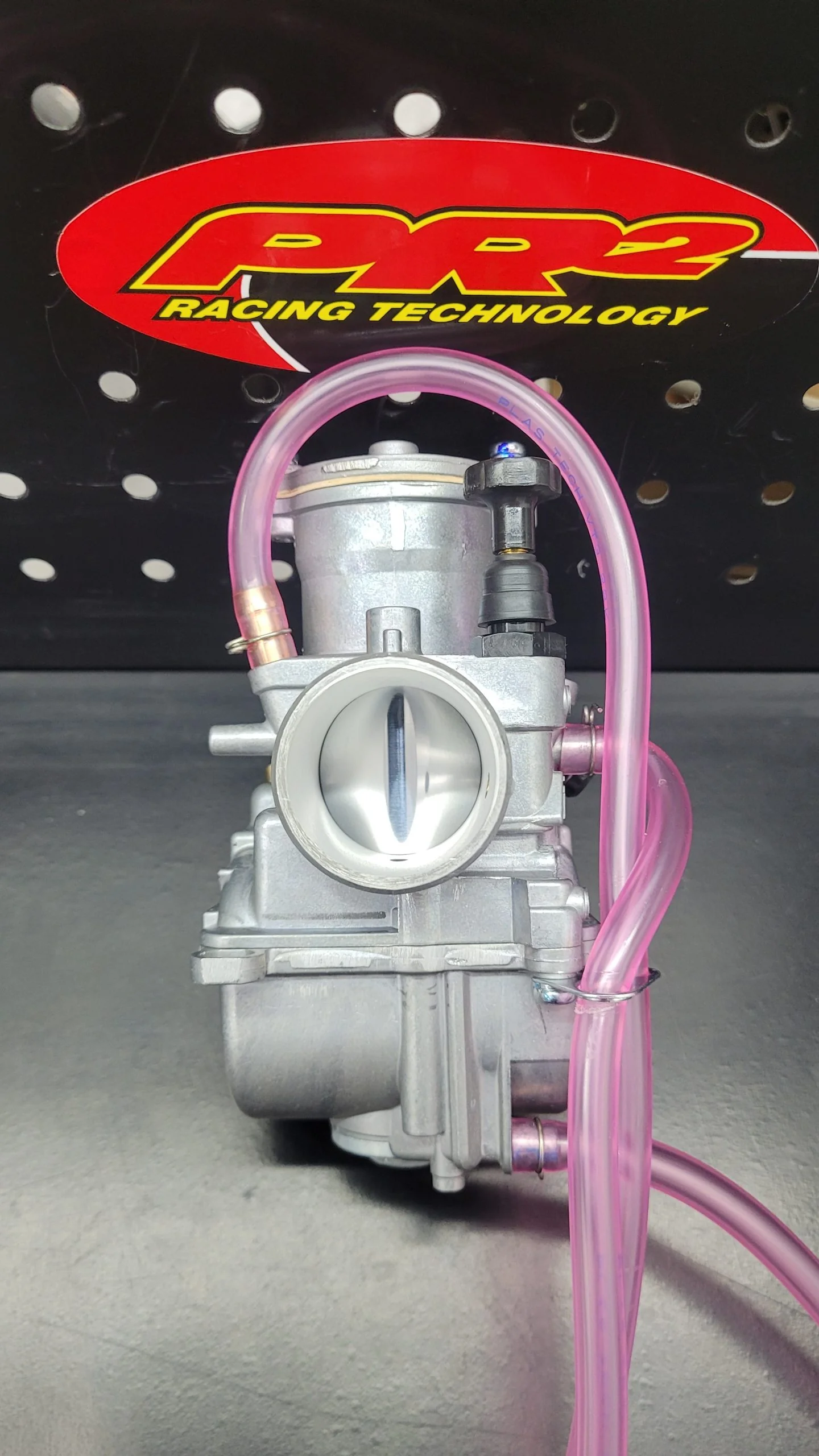 NEW CNC Offset Taper-Bore Carburetor for KTM/HUSQVARNA/GASGAS 85/105/112 PWK28 - OUTPUT VIEW